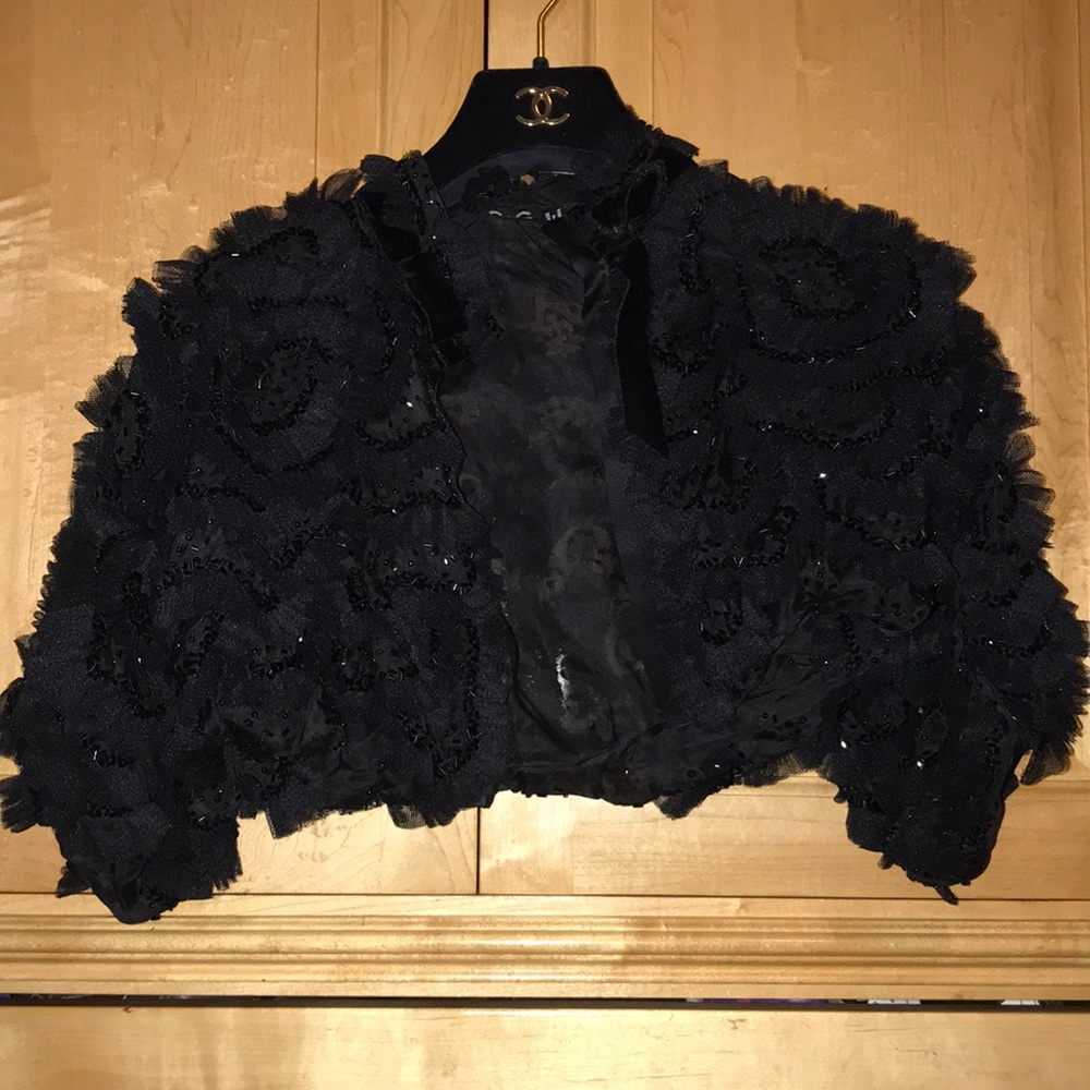 Dolce & Gabbana Black sequined cocktail jacket